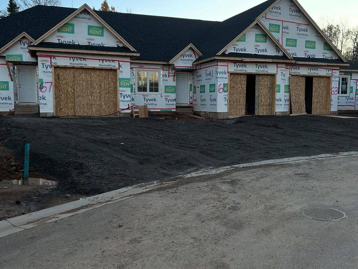 Garage unit block under construction